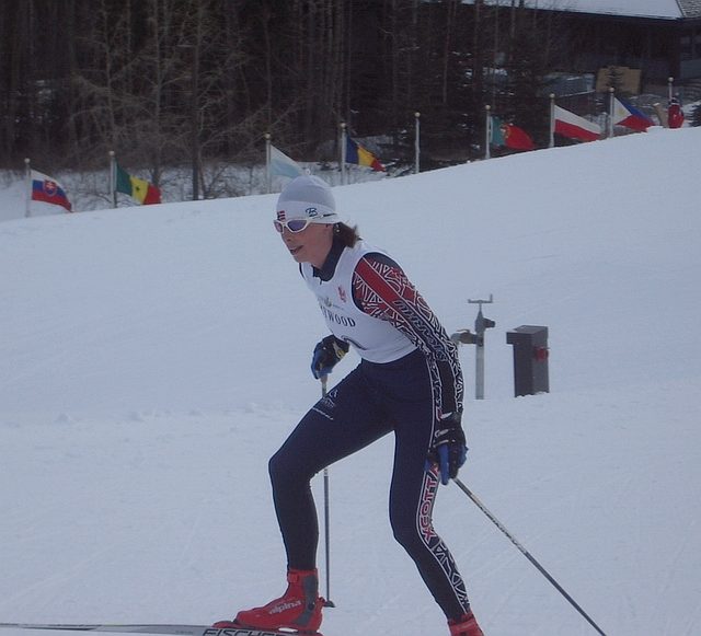 Megan McTavish skiing