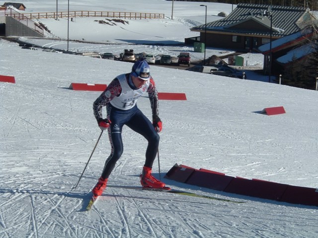 Karl Saidla cross-country ski racing in Canmore Alberta